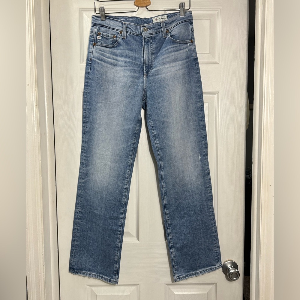 AG Adriano Goldschmied Brinley Mid Rise Straight Leg Jeans Size 28 - Picture 3 of 13